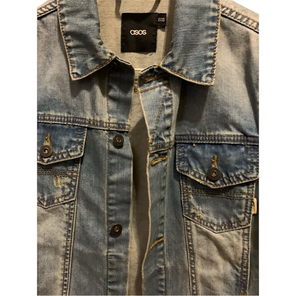 ASOS Jean Jacket Distressed - XXXS - Picture 3 of 7
